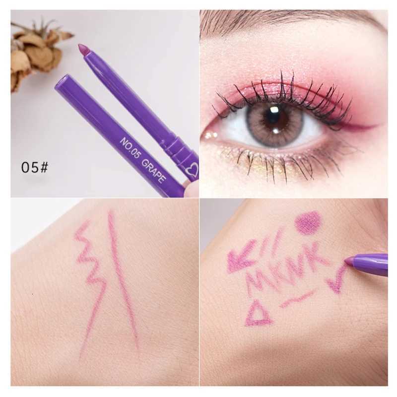 Waterproof Eyeliner Gel Pencil Red Brown Lying Silkworm Pen Soft Easy Wear High Pigment Matte Eyeliner Lasting Shiny Eyes MakeupL251024