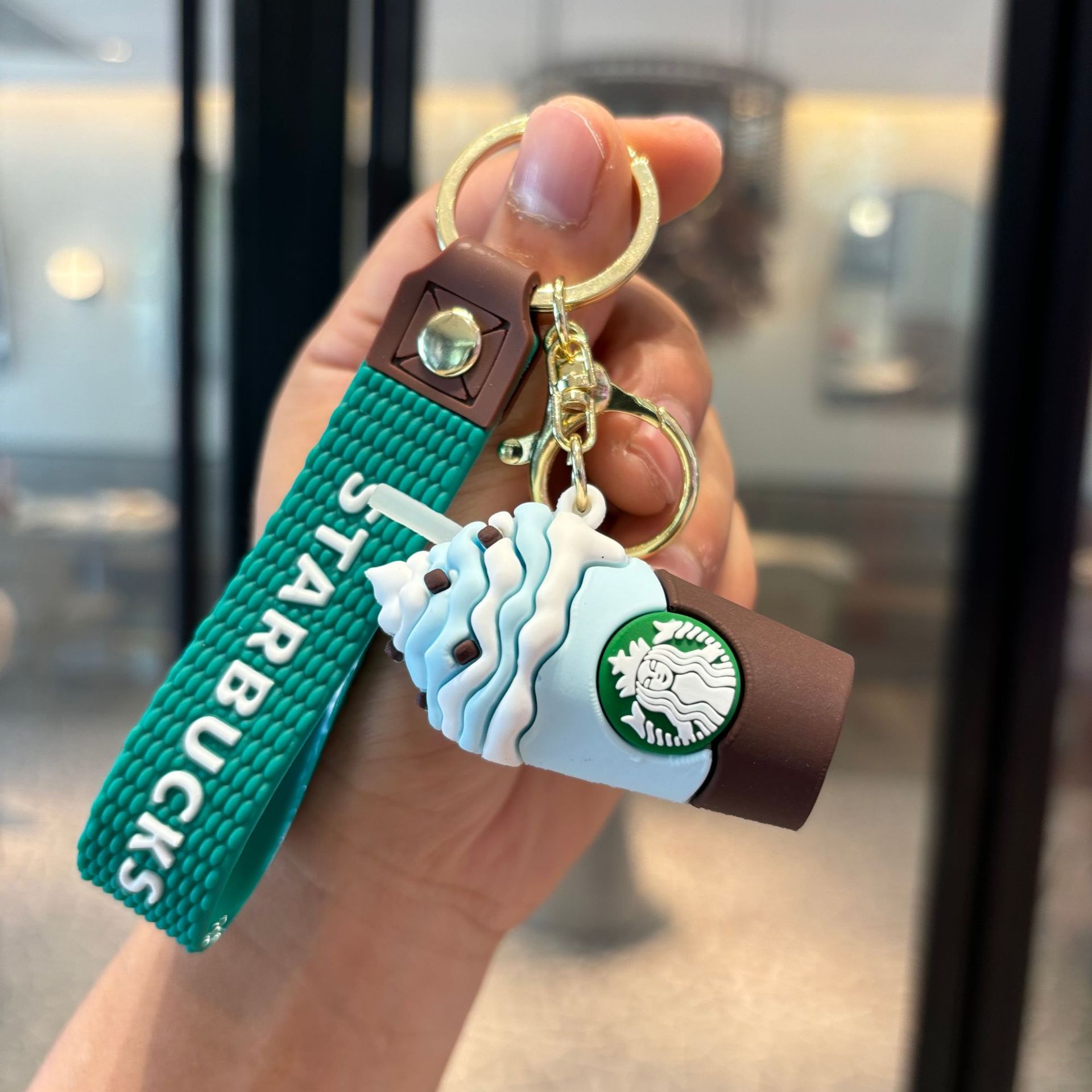 Starbucks Keychain Charm - PVC Doll Pendant, Claw Machine Alliance Small Gift, Key Ring Wholesale