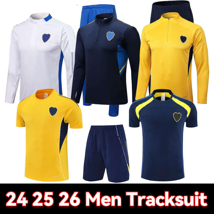2025 2026 Boca Juniors Men soccer football tracksuit sets 23 24 Long Sleeve chandal training Suit, MARADONA TEVEZ DE ROSSI Tracksuit