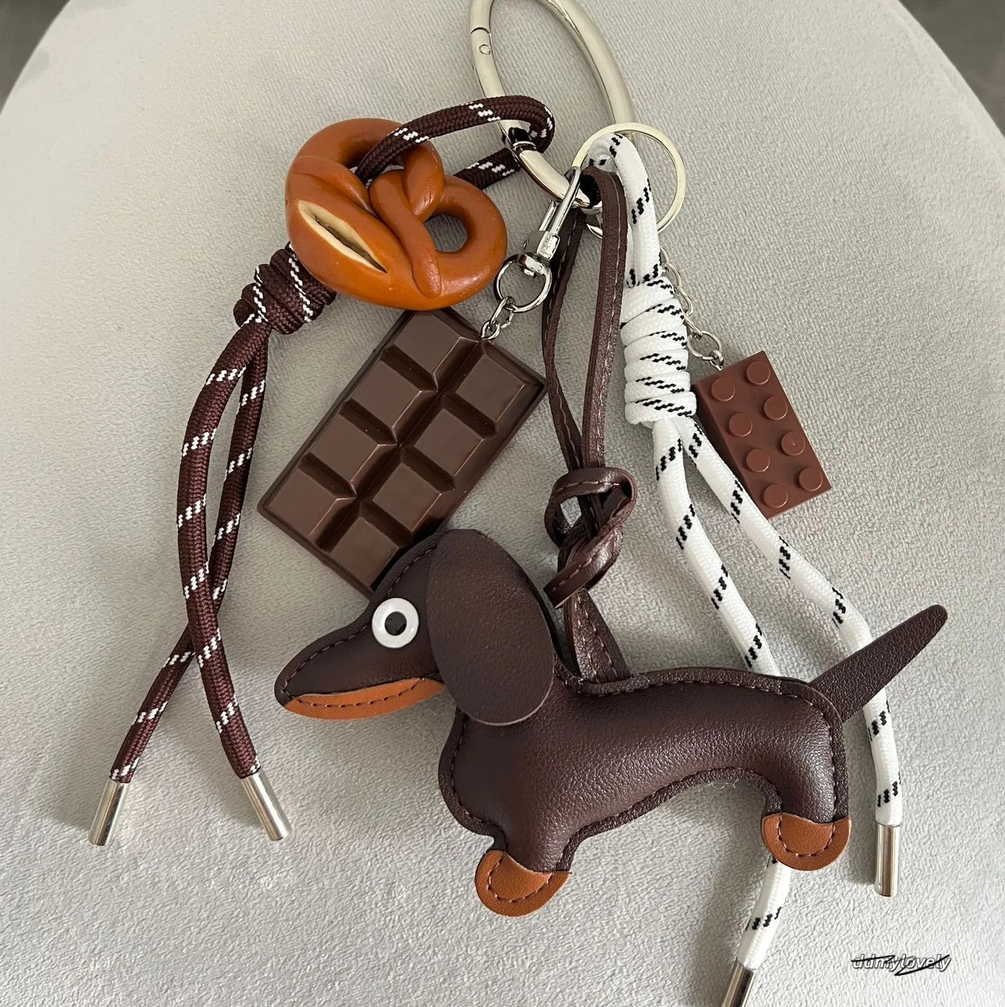 Dachshund Plush Charm - Designer Style Bag Accessory, Keychain, Car Lanyard, Baseball Decoration Ddmylovely