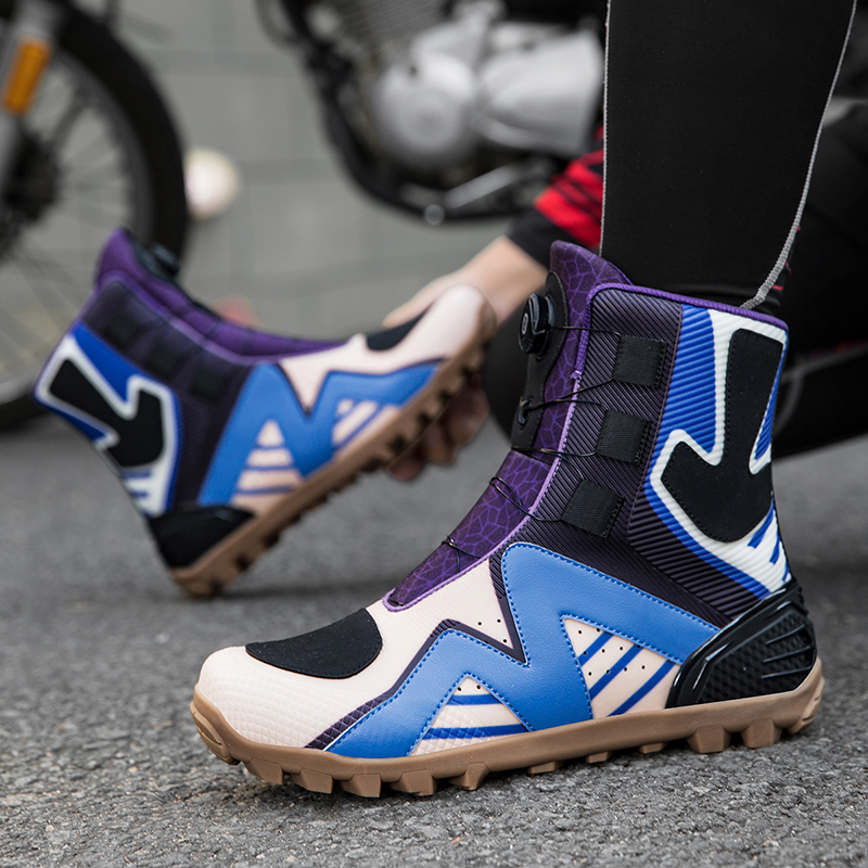 Four Seasons Motorcycle Short Boots Unisex Offroad Riding Shoes for Racing & Travel Non-Slip Wear-Resistant with Reliable Protective Design Key Gear