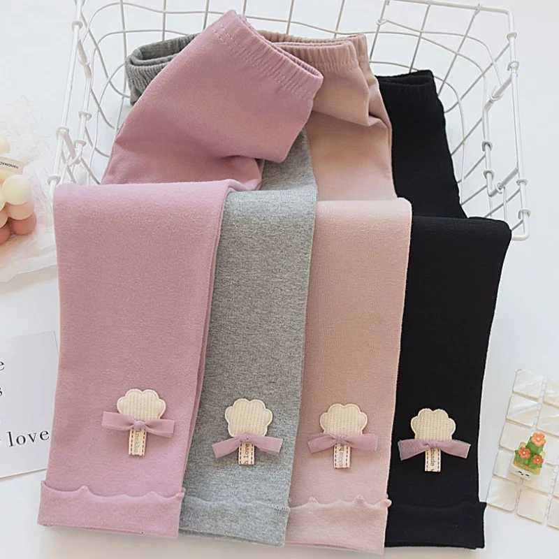 Kids Outwear Leggings For Girls Spring Autumn New Cotton Childrens Trousers 18Y Solid High Quality Skinny Baby Toddler PantsT251024