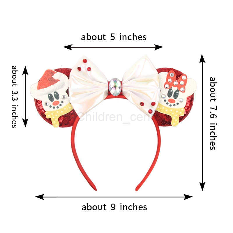 Disney Christmas Mickey & Minnie Mouse Themed Holiday Hairbands for Girls - Festive Ears Accessory Set designer