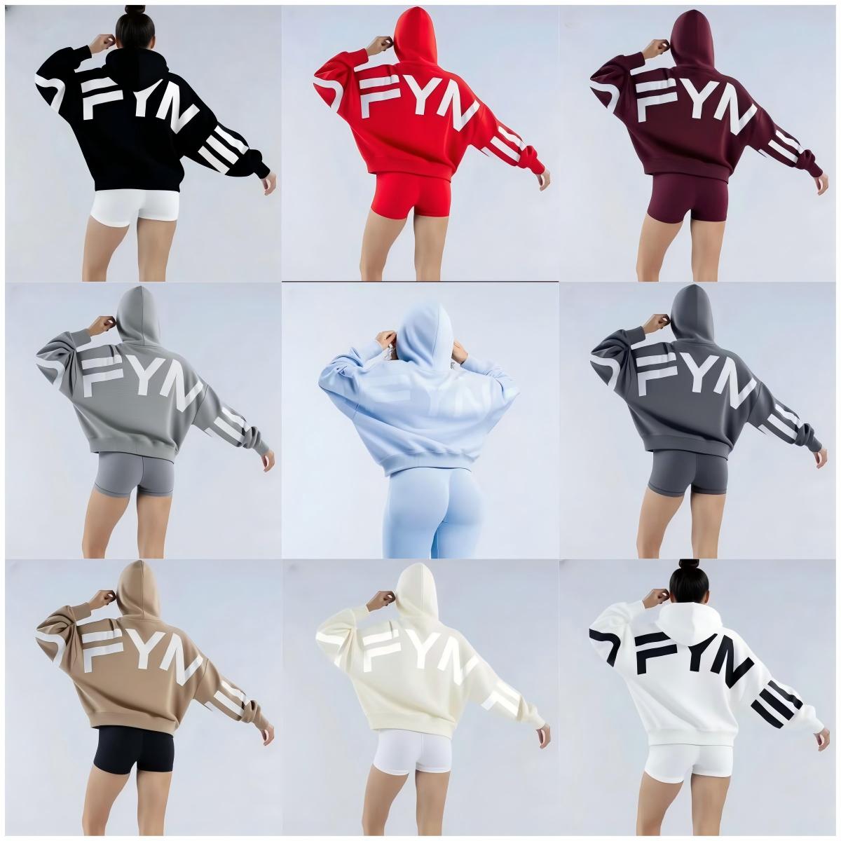 Hoodies Womens Oversized Hoodie with Letter Print Soft Cotton Casual Pullover Sweatshirt Petite-Friendly Fit S251124