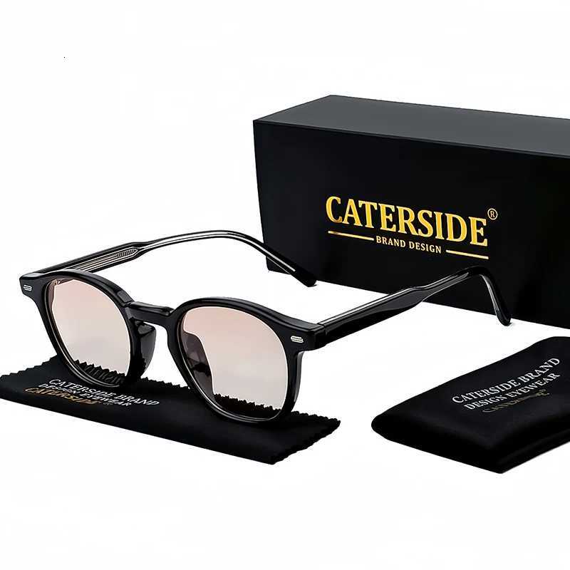Caterside Polarized Round Sunglasses Men TR Frame Core Insert Leg Sun Glasses Women Set Retro Driving Fishing Punk Eyewear UV400T251024