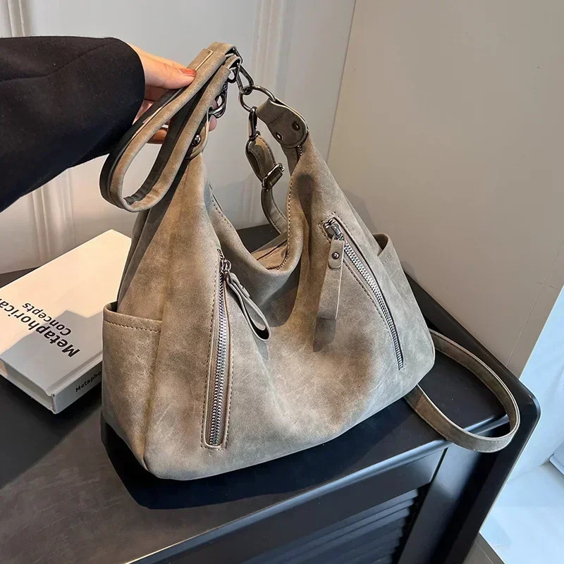 Women Crossbody Bag er Oblique Cross Single Shoulder Bag Large Capacity Handbags Retro Matte PU Leather Hobos 251023