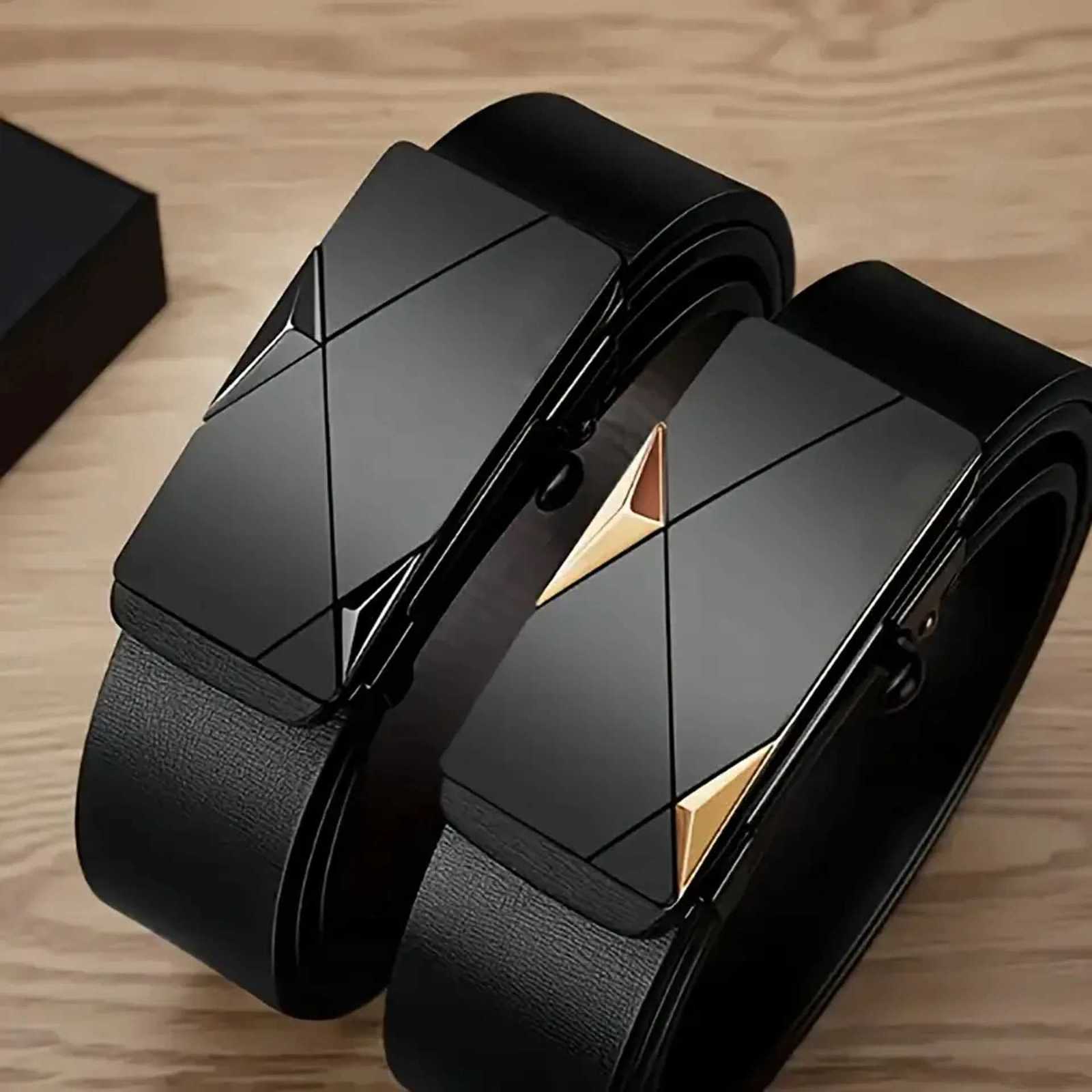 New Mens Automatic Buckle PU Belt Fashion Matching Mens Business Casual Belt Trendy Waist Accessories Wholesale W251024