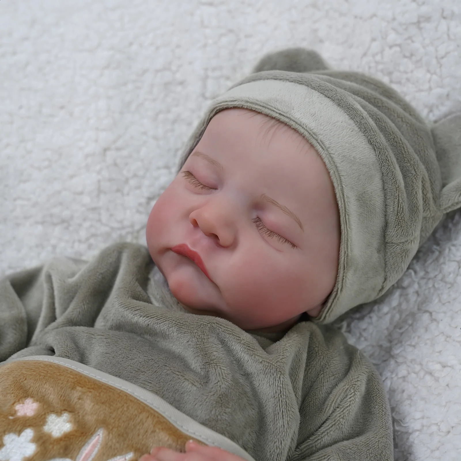 Risbecko 43CM Levi born Baby Doll Reborn Sleeping Soft Silicone Flexible 3D Skin Tone with Visible Veins Hand Paint Hair Doll 251020