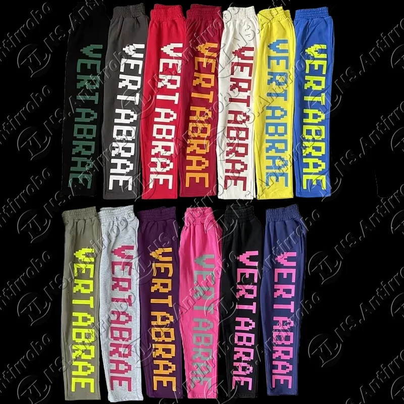Summer Vertabrae sweatpants Threedimensional letter multicolor sports mens and womens Print casual pants collection 251020