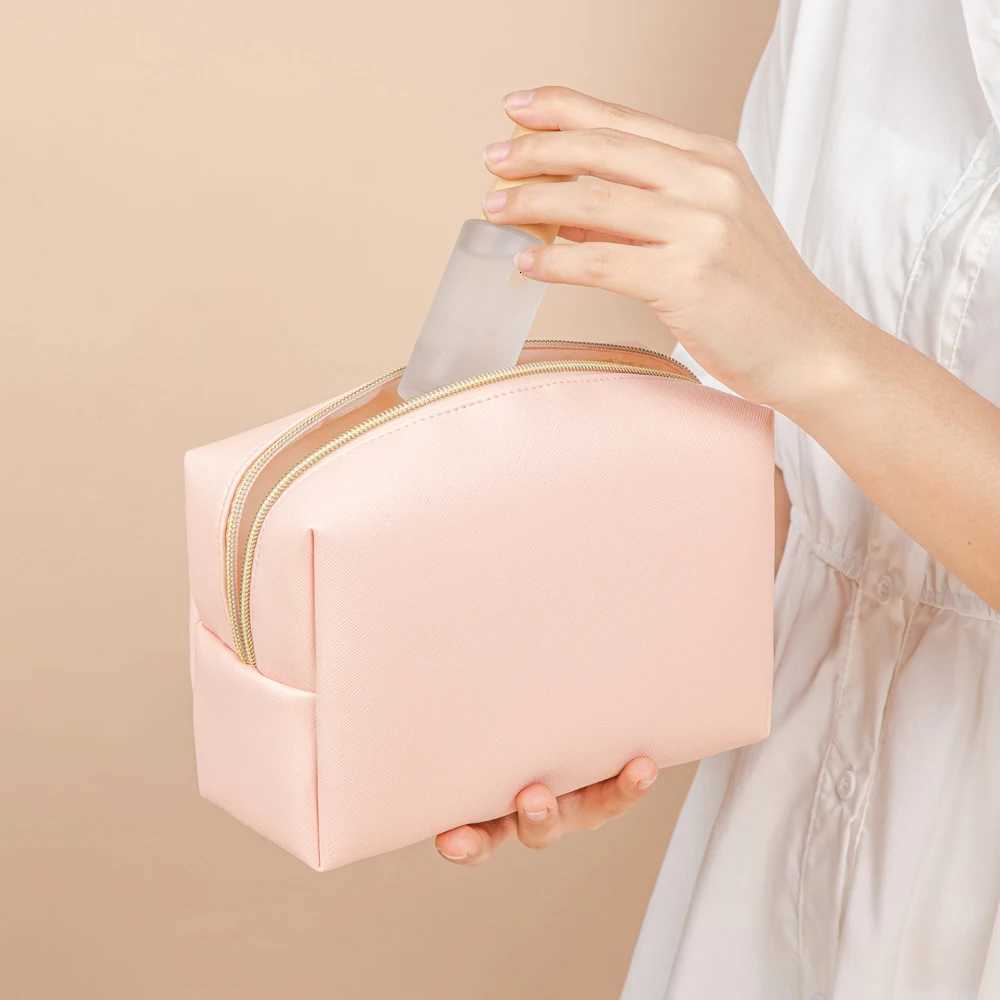 1pcs PU Leather Portable Toiletry Bags Waterproof Travel Make Up Bags for Women Small Medium Large Cosmetic Organizer BagsT251024