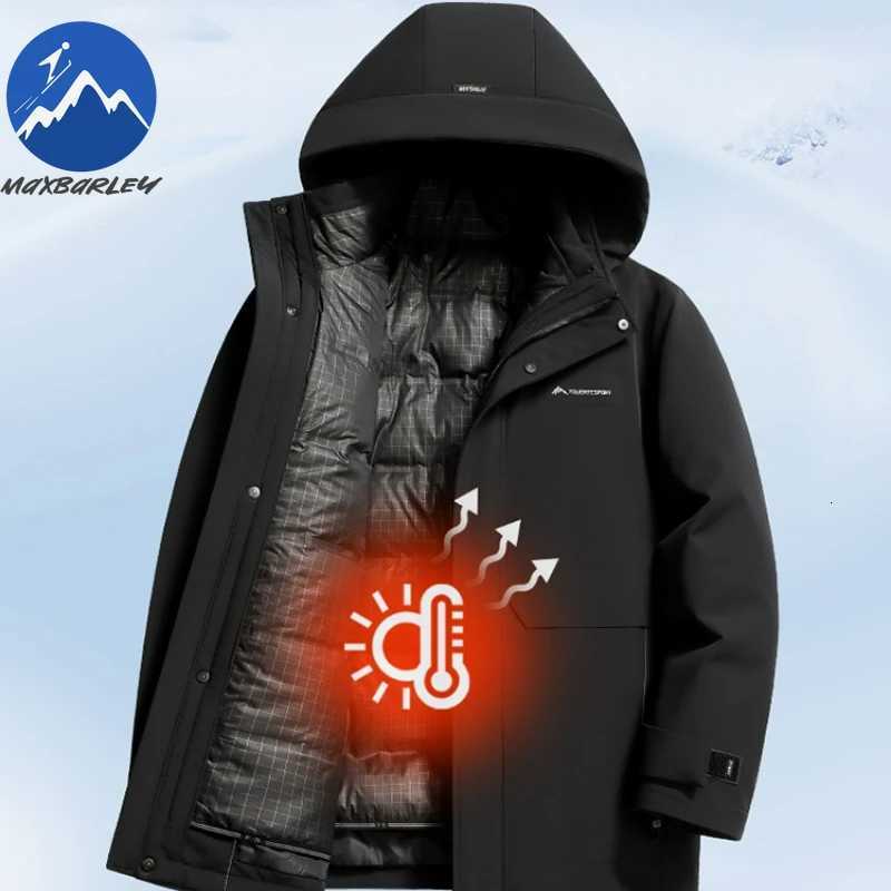 Maxbarley Men Down Jacket New Detachable Inner Layer Outdoor Working Lightweight Padded Jacket Casual Business Warm Winter Coat Z251024