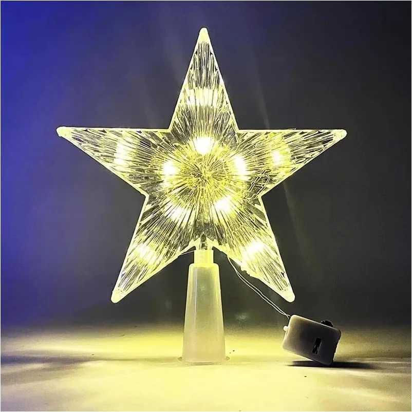 1522cm Christmas Tree Decoration Stars Warm White Lights Home Room Decor LED Shining Lamp Xmas Festival TopStar Navidad 107in C251024