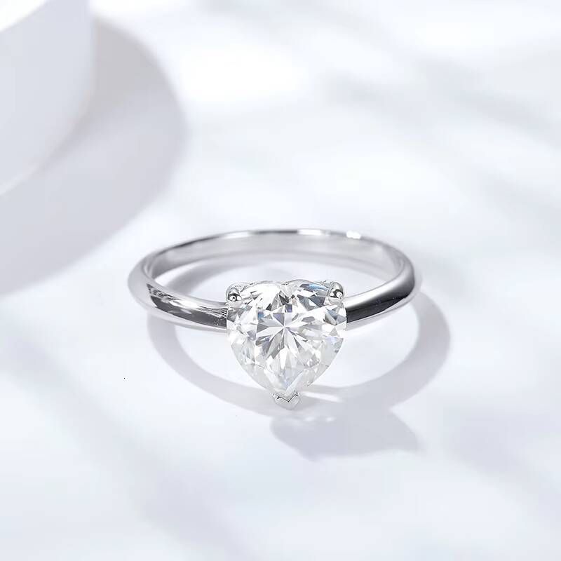Starsgem 05ct 10ct 20ct 30ct Moissanite Diamond 925 Sterling Silver Solitaire Engagement Ring