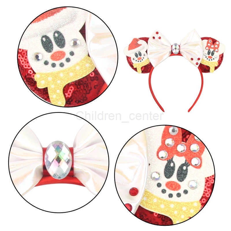 Disney Christmas Mickey & Minnie Mouse Themed Holiday Hairbands for Girls - Festive Ears Accessory Set designer