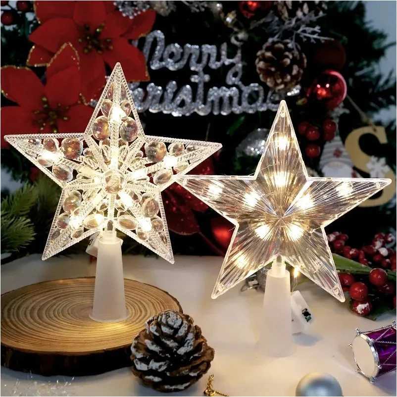 1522cm Christmas Tree Decoration Stars Warm White Lights Home Room Decor LED Shining Lamp Xmas Festival TopStar Navidad 107in C251024