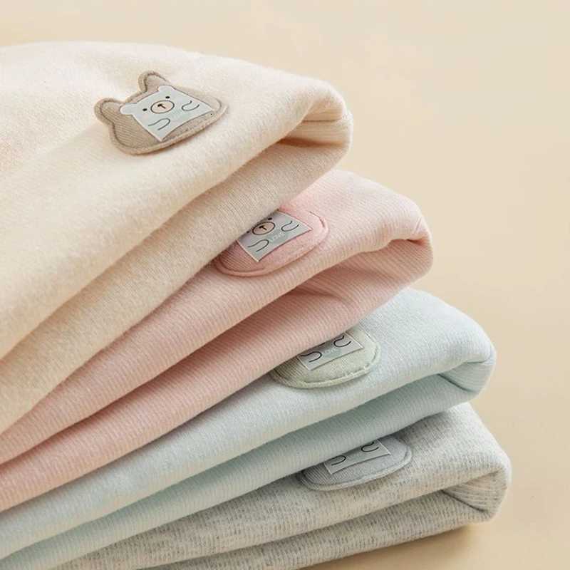 06Mouths Newborn Fetal Hat Cute Cartoon Baby Bear Beanies Spring Autumn Pure Cotton Pullover Cap Boys Girls Kids Warm BonnetL251024