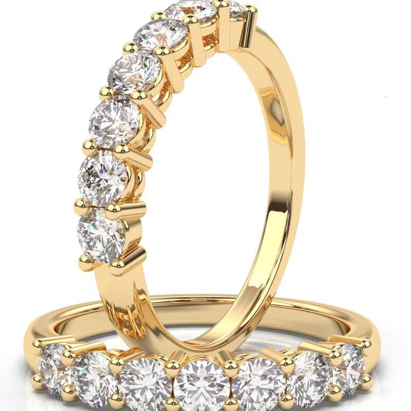 10K Solid Gold Engagement Ring Vvs Iced Out Moissanite Wedding Band Custom Two Tone Moissanite Ring