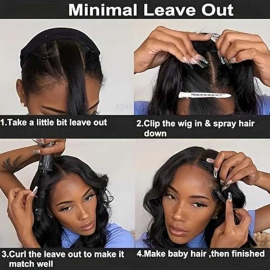 V Part Wigs Human Hair Body Wave Glueless Wigs Human Hair 100 Half Wigs With Clip In 5X5 Hd Lace Closure Wig Beginner Friendly W251023
