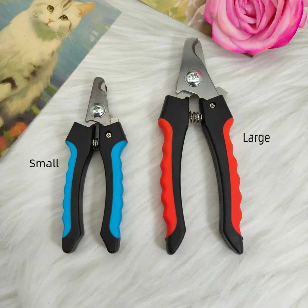 Pet Cat Dog Nail Clipper Cutter With Sickle Stainless Steel Grooming Scissors Clippers for Pet Claws Dog Supplies Z20251024