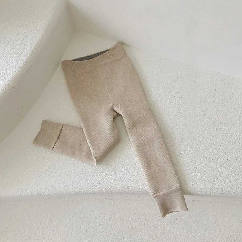 Girls Winter Fleece Kids Pants Waist Korean Warm Pants Versatile Lined Skinny Leggings Childrens for 312YT251024