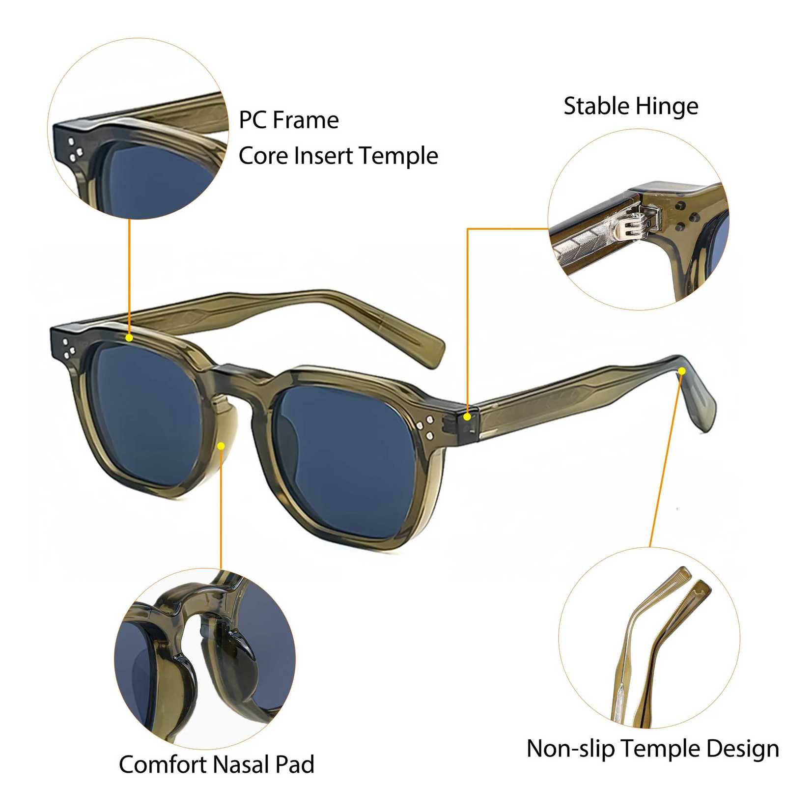 CATERSIDE New Square Punk Sunglasses Men Retro Personalized Design Sun Glasses Women Fashion Party Business Festival Gift UV400T251024