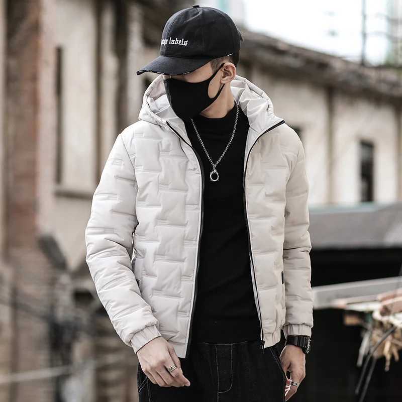 Winter Style Mens Hooded Warm Jacket Warm Windproof Short Daily Casual Down Jacket Cotton Warm Daily Coat parka padded jacket Z251024