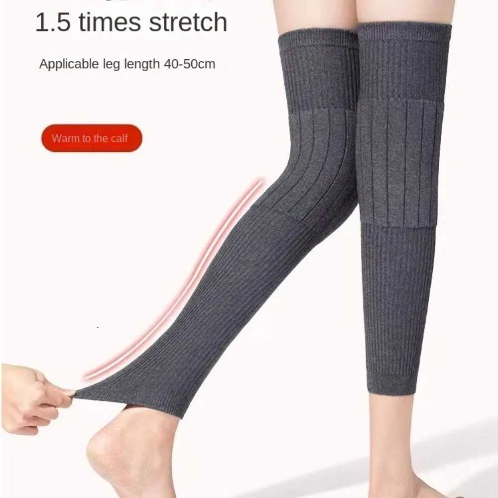 1 Pair Thick Warm Wool Kneepad Leg Guard Cashmere Knee Protector Windproof Coldproof Leg Warmers Women Men KneeCap Leg SleevesW251024