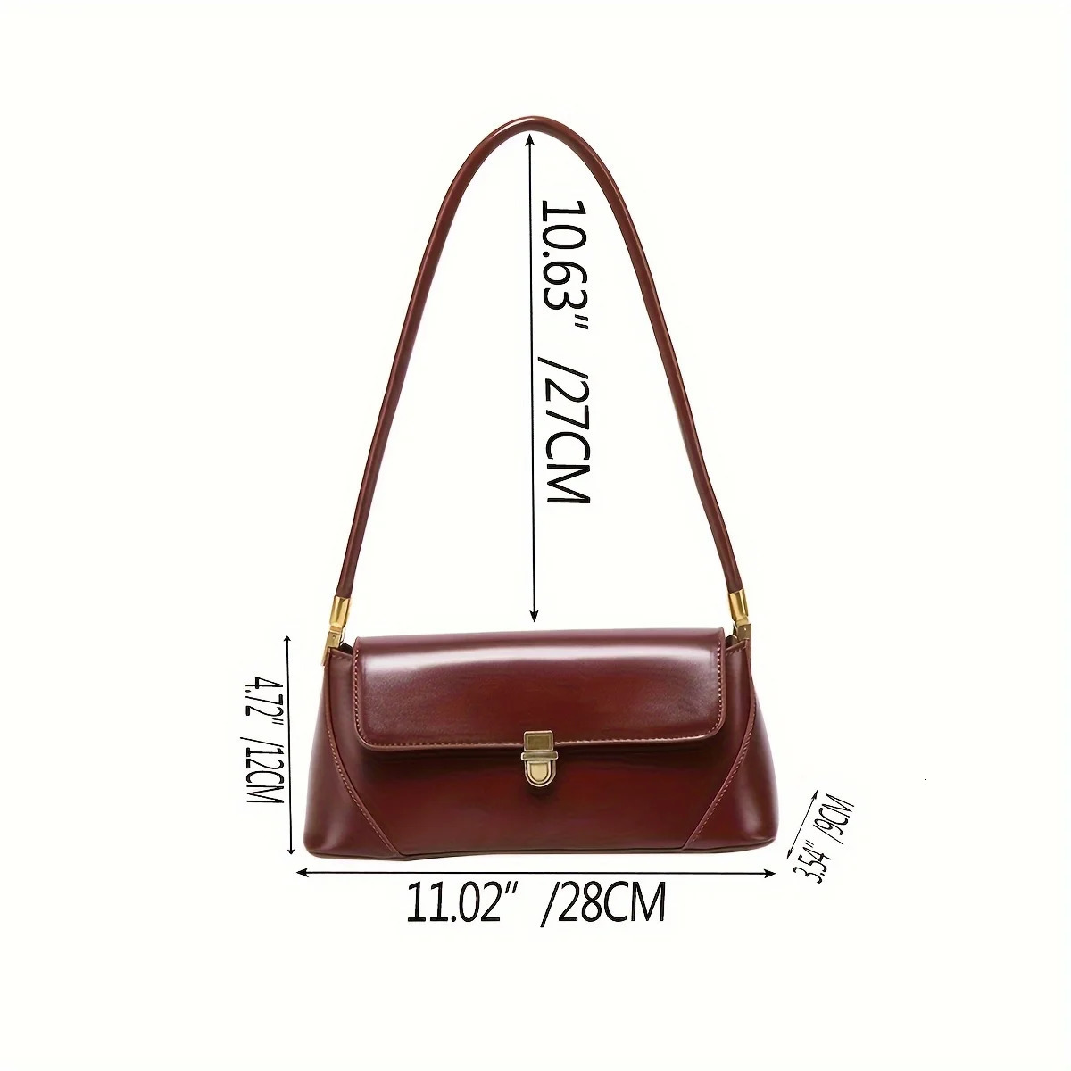 Womens Bag High Feeling Fashion Style PU Material Shoulder Bag Retro Baguette Underarm Bag Hundred 251023