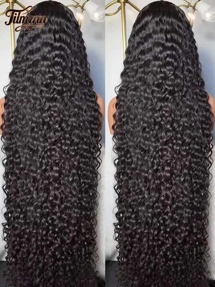 300 Density Human Hair Wigs 100 Transparent Curly Wigs 13x6 Hd Lace Frontal Wig Brazilian High Density Deep Wave Wigs 40 Inch W251023