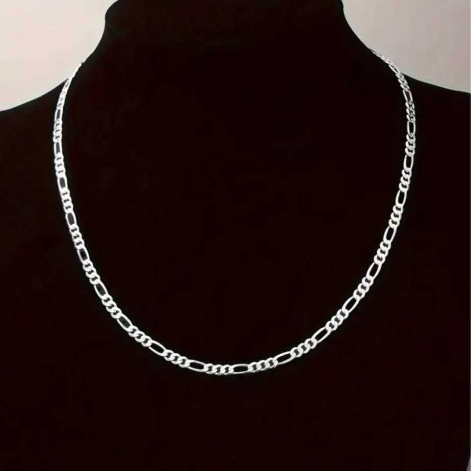 925 Sterling Silver Necklace Hip Hop Cuban Necklace For Men And Women 16 Inches 30 Inches Simple Fashion Jewelry NecklaceXJ251024