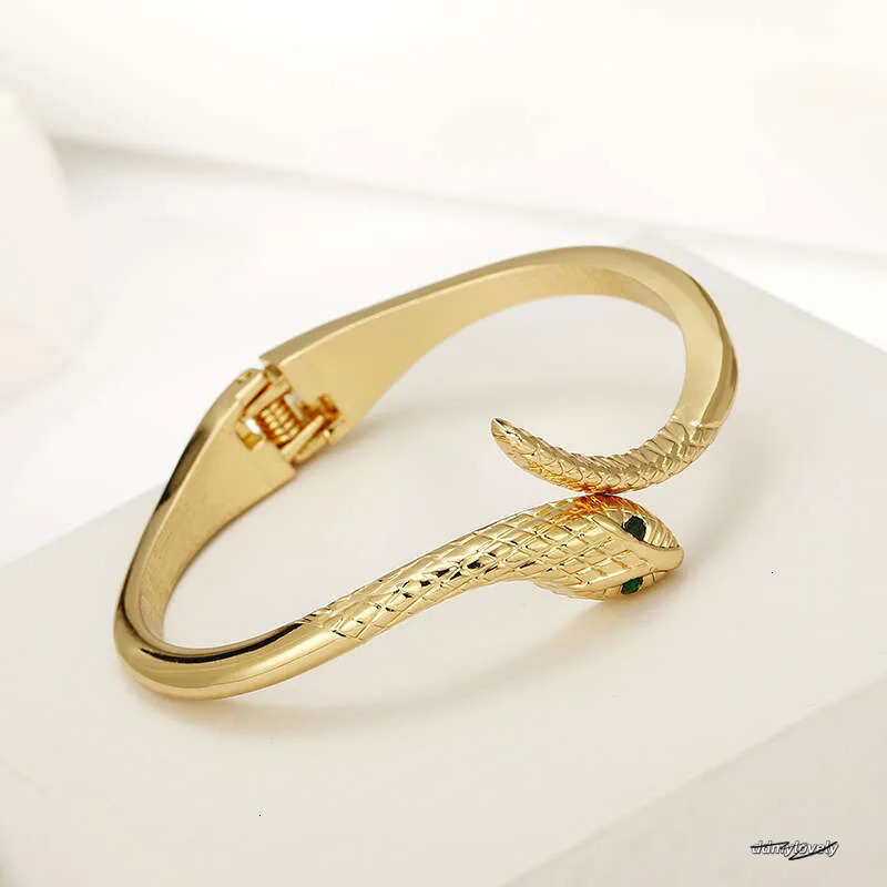 Gold-Plated Snake Bracelet - Fashionable Zinc Alloy Bangle For Women And Girls Ddmylovely