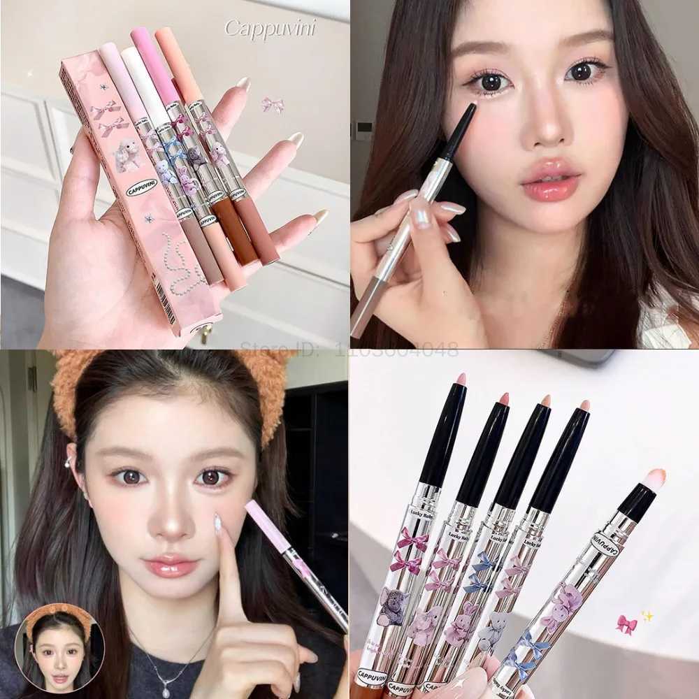 1pc Doublehead Lying Silkworm Pencil Natural Nonsmudge Matte Pearlescent Fine Flash Brightening Shadow Highlighting Pen MakeupL251024
