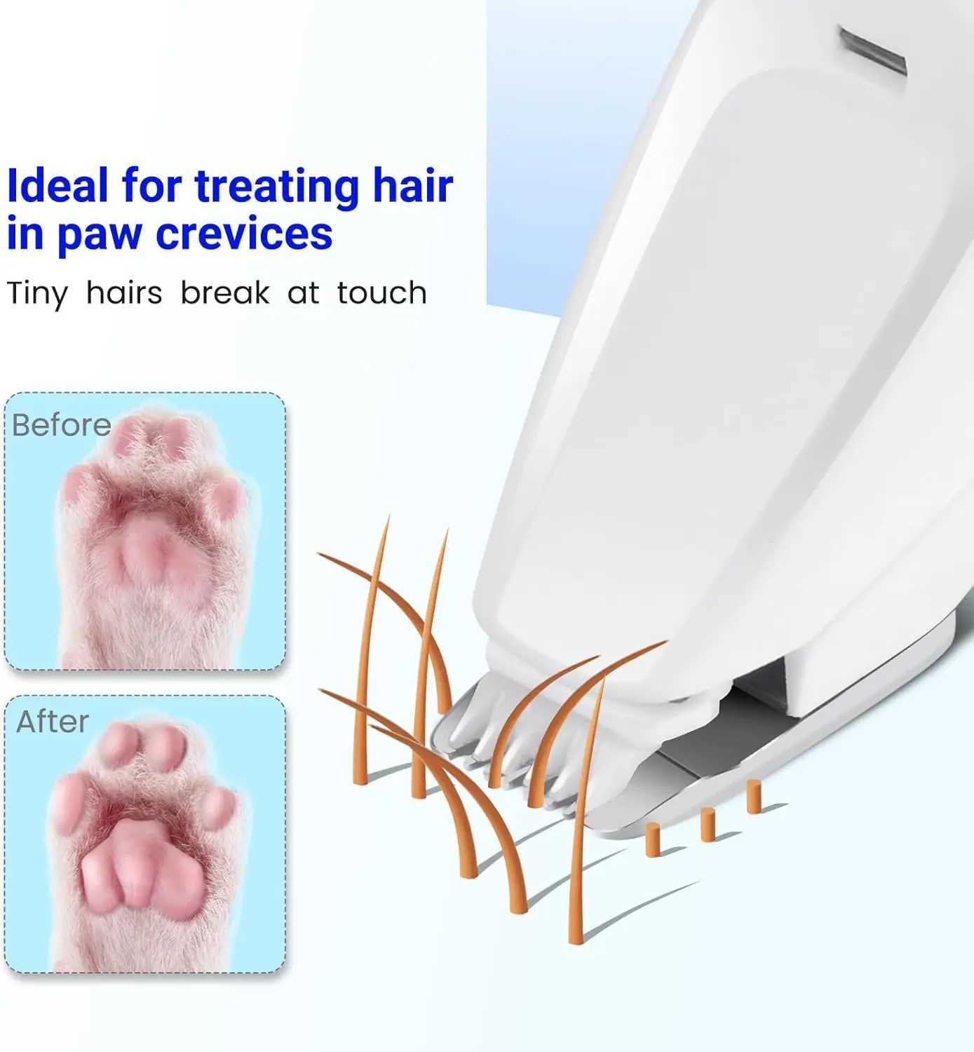Portable Dog Paw Trimmer with Led Light Rechargeable Cordless Nail Grinder Shaver for Cats And Other Pets Nail Grooming Tools Z20251024