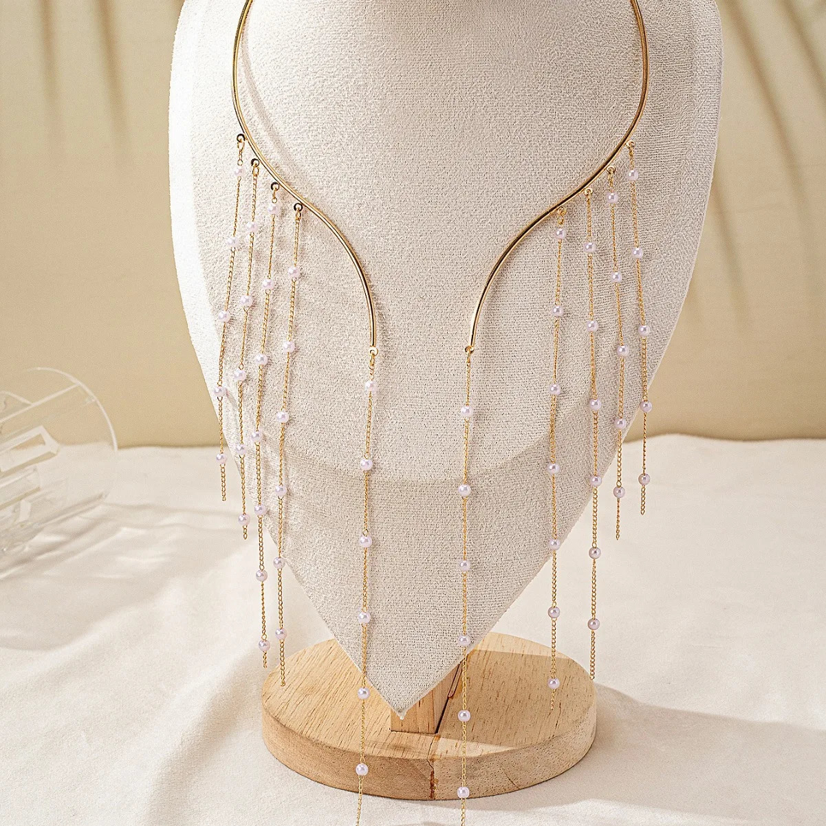Imitation Pearl Tassel Necklace for Women Simple Fashion Neck Jewelry Party Gift 2025 Style 251016
