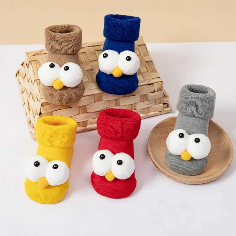 2021 New winter cartoon big eyes baby socks floor nonslip toddler baby foot socks J251024