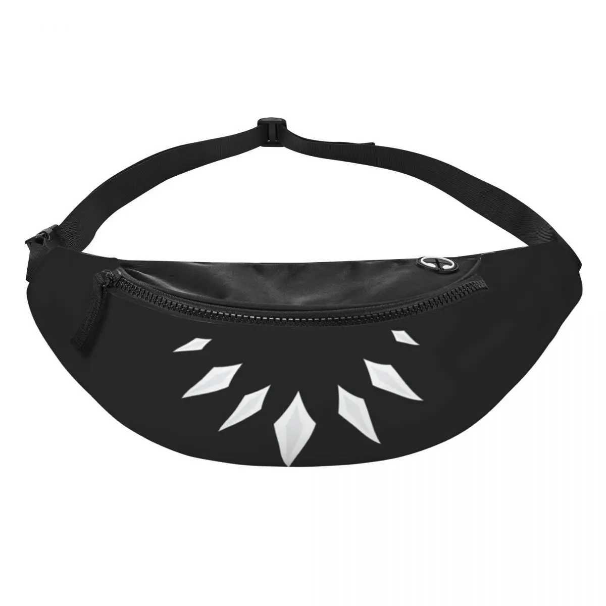 Custom Black Panther Necklace Fanny Pack Men Women Casual Crossbody Waist Bag for Travel Cycling Phone Money PouchL251024