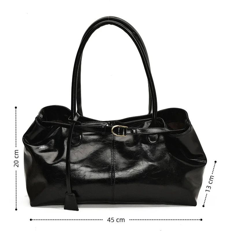 Vintage Handbag for Women Large Capacity 2025 Underarm Commuting Bag Fashion Female Casual Single Shoulder Tote Bag 251023