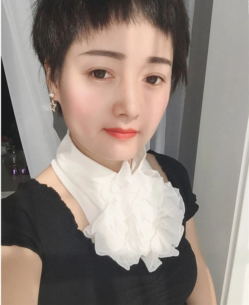 Solid Color Floral Collar Scarf Scarf Women Fashion Neckerchief Ring Scarves Neck Scarf For Ladies 251020