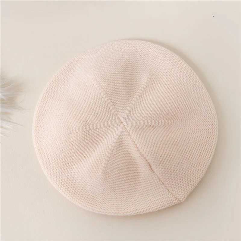 Winter Autumn Baby Girls Warm Solid Knitted Hats Children Beret Beanie Hat Casual Hat Soft Comfortable Kids Bonnet For 28YearsL251024