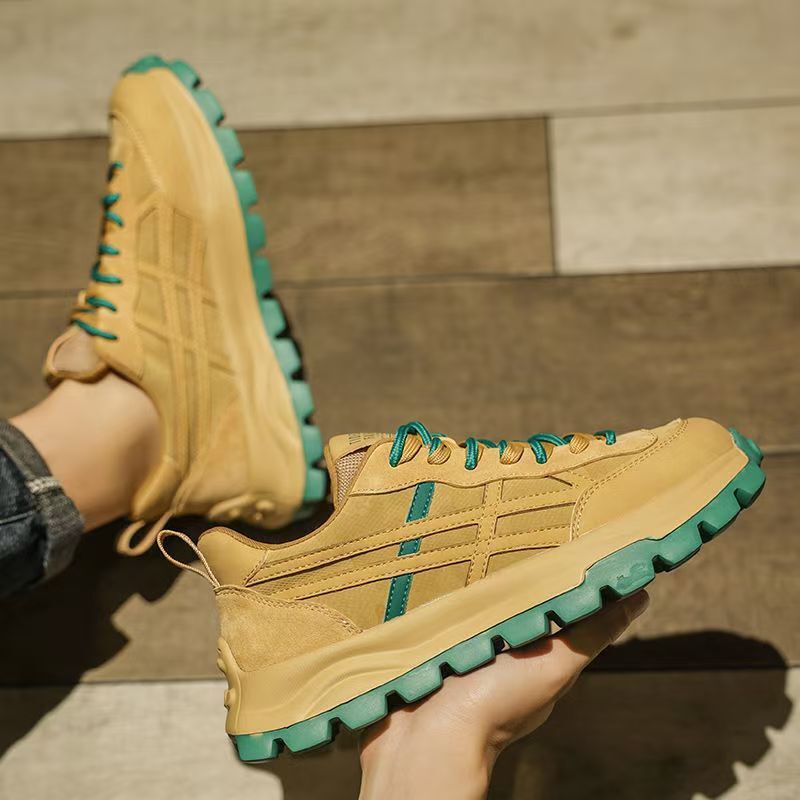 Retro Design Casual Shoes Pu Leather Thick sole Sneakers for Men with box free shipping