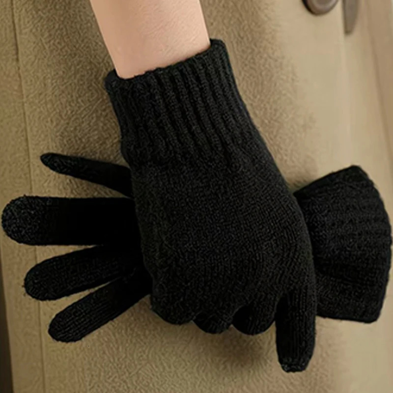 110Pairs Warm Knitted Gloves Thermal Gloves Windproof for Women Men Full Finger Outddoor Running Skiing Cycling Mittens Unisex 251023