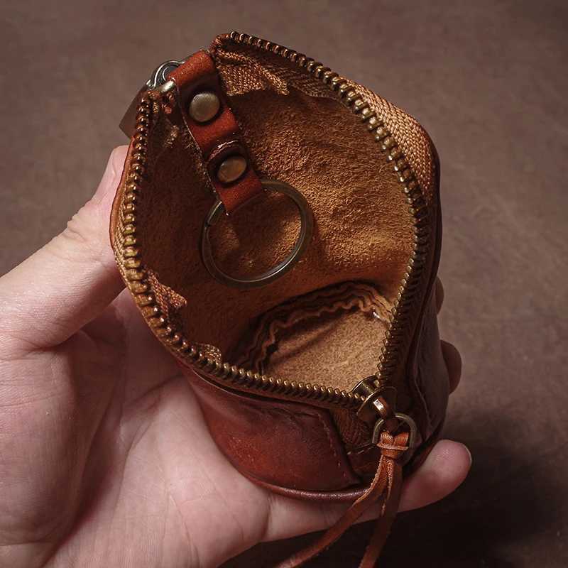 GURO Vintage Genuine Leather Key Bag Men and Women Mini Coin Purse Luxury Cowhide Wallet Card Holde Housekeeper Home Organizer Z251023