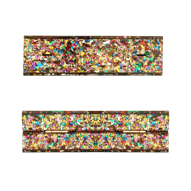 Acrylic Purses Handbags for Women Trend er Multicolor Perspex Geometric Patterns Box Clutch Banquet Evening Crossbody Bags 251023