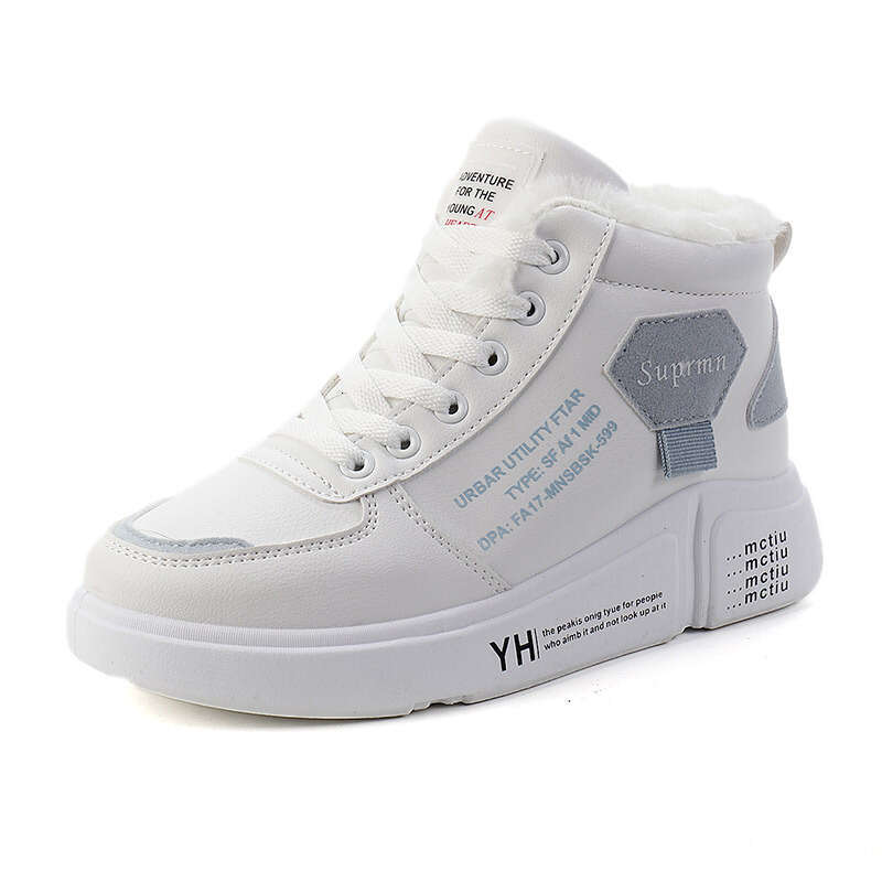 hot Classic New Cotton Shoes for Women Versatile Korean Style Color Block Student Thick Sole Fleece Lined Winter Short Boots sport Casual boots