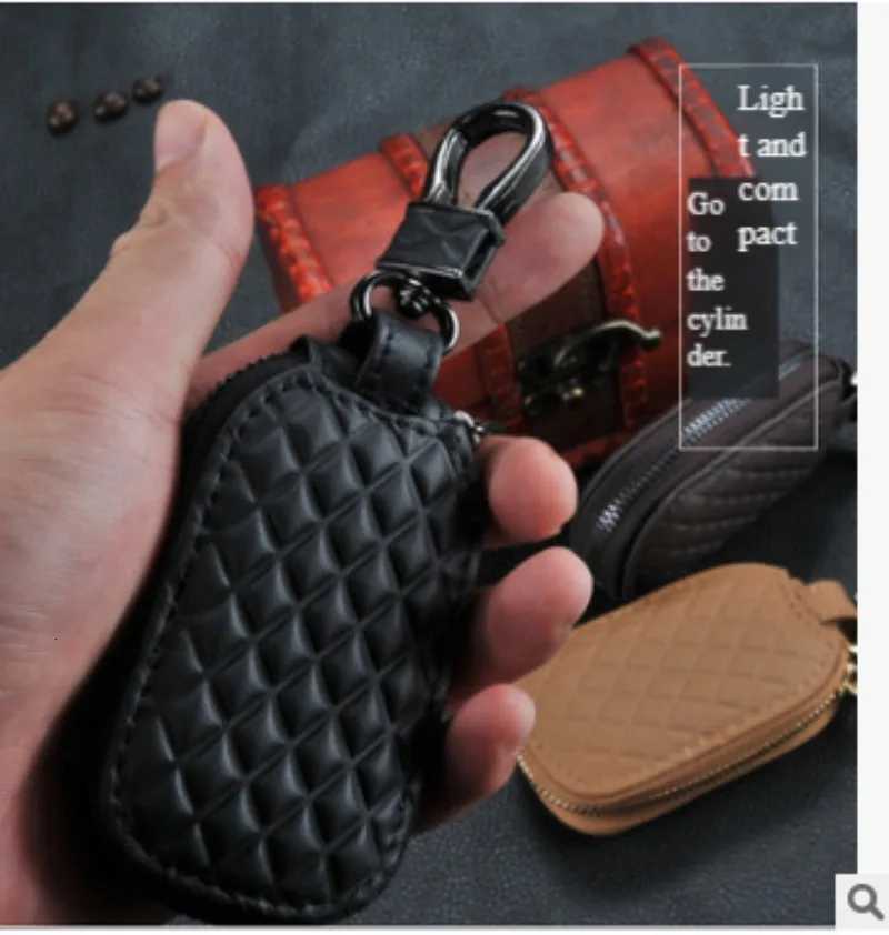 Leather Keychain Protective Case Wallet Key Storage Protective Case Large Capacity Multifunctional Key Bag Z251023