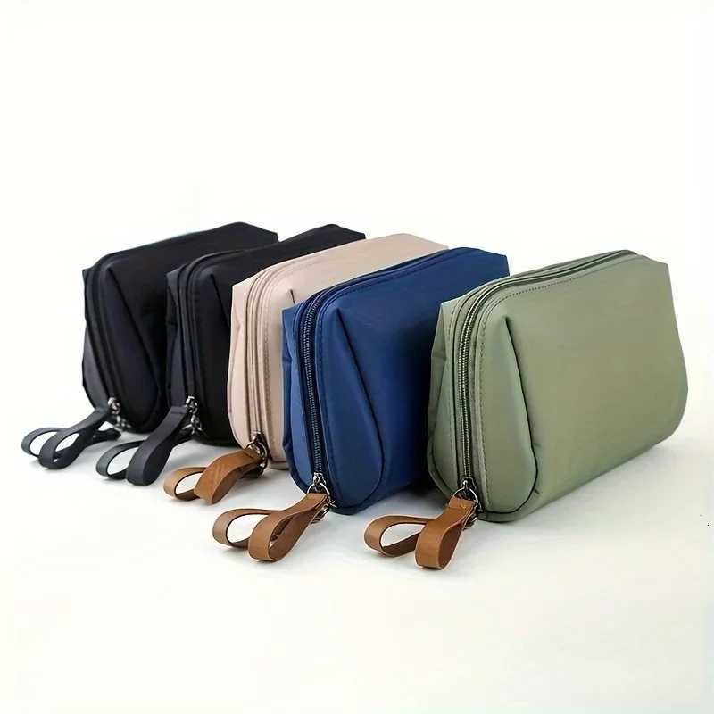 Small Solid Color Portable Makeup Bag Travel Cosmetic Pouch Storage Organizer For Daily UseT251024
