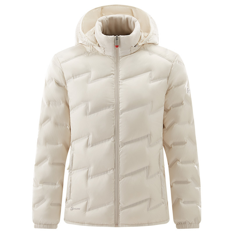 Down Jacket New Fall/Winter Couple's Thickened Hooded Warm Coat Graphene Heat-Retaining Outdoor Camping