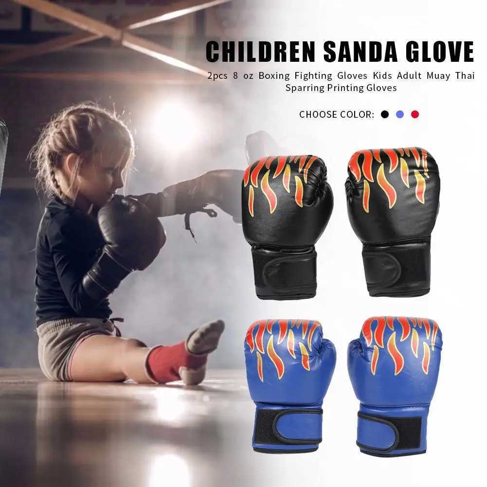 2Pcs Kids Boxing Gloves PU Leather Training Gloves Breathable Muay Thai Mitts Fighting Mitts for Punching Bag Y251023