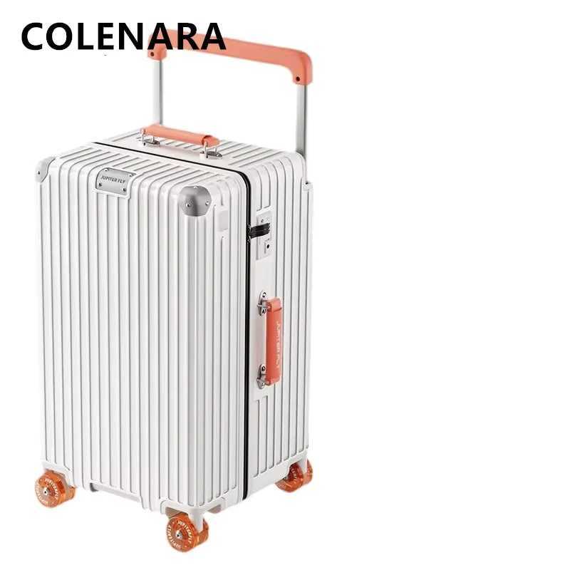 COLENARA Large Capacity Luggage Ultra Light Boarding Case ABSPC Trolley Case 202224262830 Inch with Wheel Rolling SuitcaseW251024