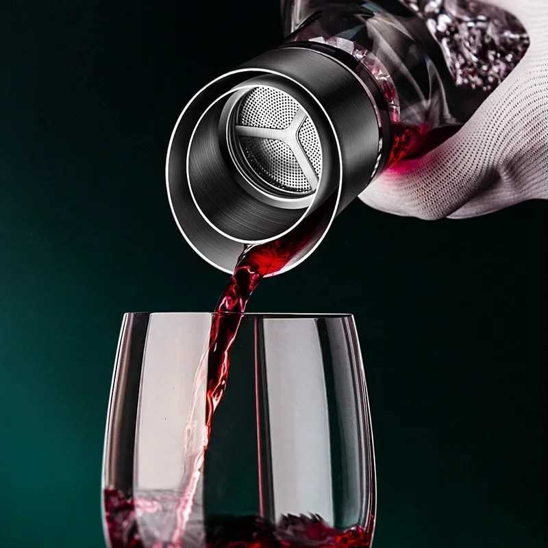 1800ML Whiskey Decanter Wine Decanter Lead Crystal Creative Quick Decanter Pot Red Wine Set Wine Accessories Y251024